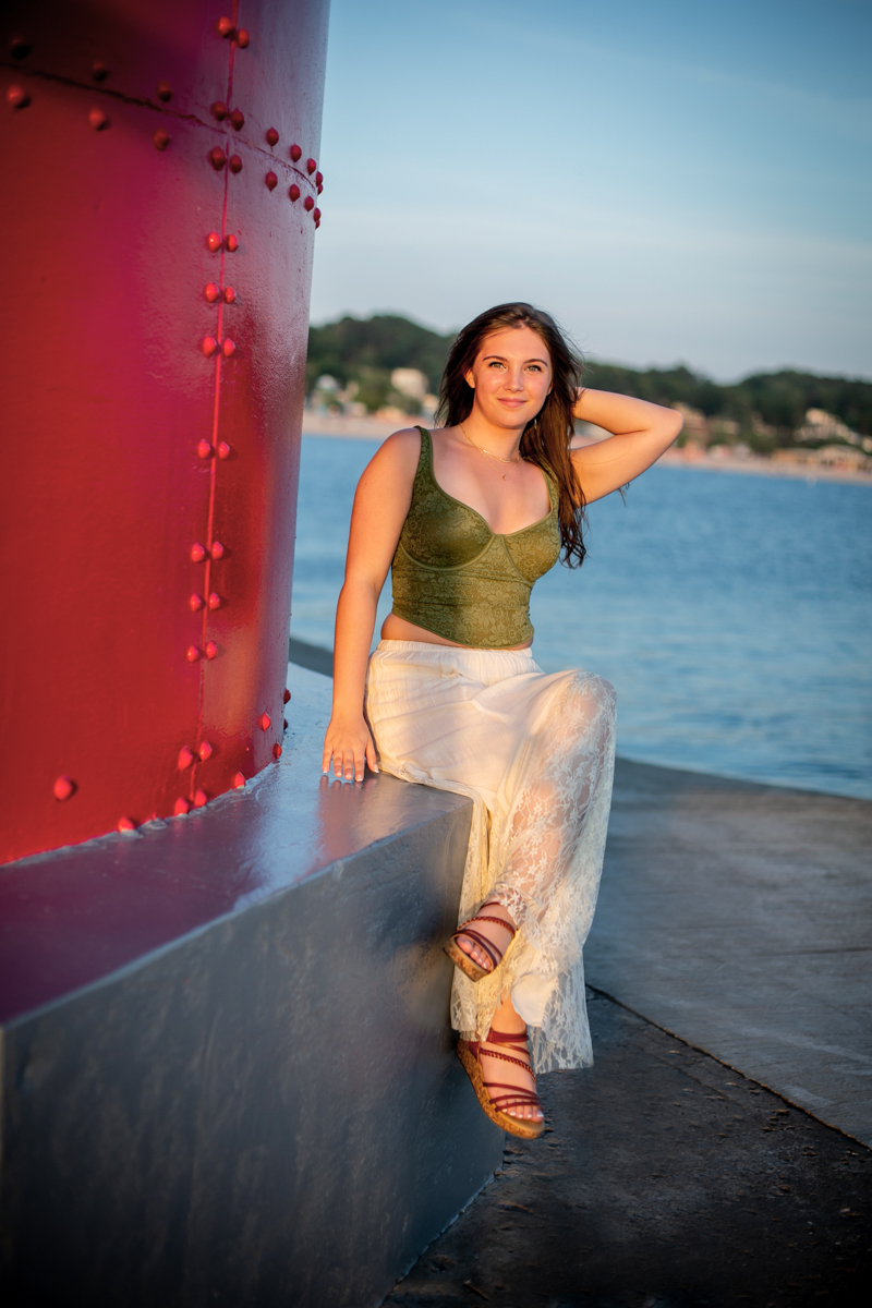 senior pictures on the lakeshore