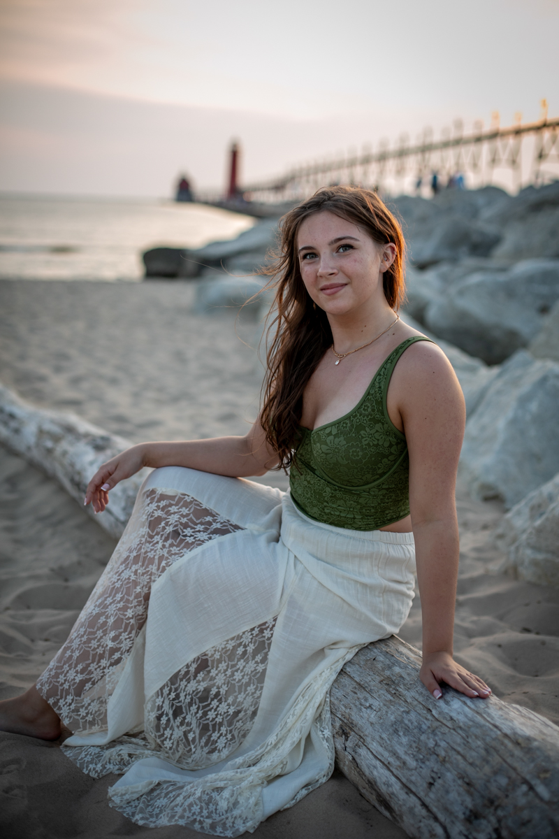 senior pictures on the lakeshore