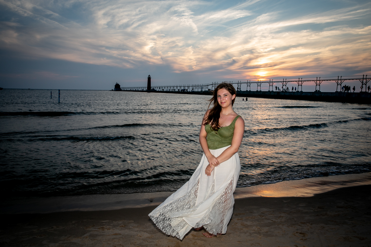 senior pictures on the lakeshore