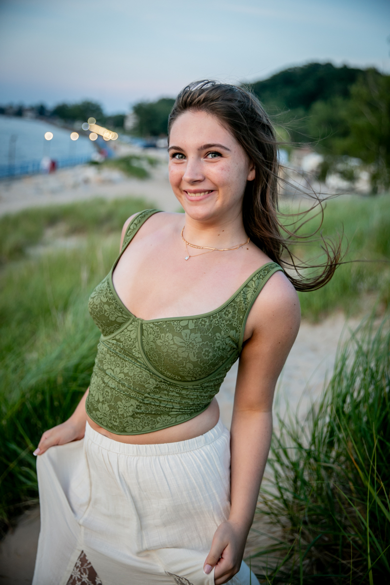 senior pictures on the lakeshore